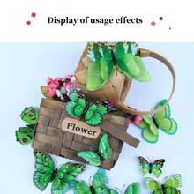 12pcs 3D Layered Realistic Butterfly Decorative Wall Stickers, Creative Home Decor Fridge Magnets