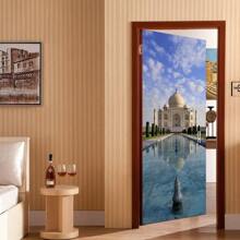 Nature Landscape Door Sticker Forest Beach Castle 3D Vinyl Removable Door Decor Sticker Wallpaper Room Decor Stickers Home Decor Wall Decor Bedroom Decor Bathroom Decor Room Decor Home Decor Living Room Wall Paper Wall Stickers Wall Papers Kitchen Decor