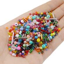 1,000pcs Mixed Glass Beads, Suitable For DIY Jewelry Making, Bracelets, Necklaces, Earrings, And Hair Accessories - DIY - View 5