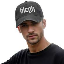 Baseball Cap Blegh Unisex Vintage Washed Cap Retro Dad Hats For Men Womem - 黑色 - 查看 2