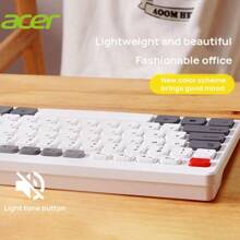 Acer Teclado con cable OAK920 Teclas suaves Sensación cómoda Fuerte rebote Entrada suave Respuesta sensible Los caracteres no se desgastan fácilmente Teclas multimedia enriquecidas Azul marino profundo