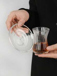 1 件套奢华小众土耳其咖啡杯碟套装，欧式花茶杯，红茶杯带碟，下午茶玻璃杯，返校 - 彩色 - 查看 6