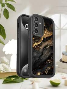 Marble Pattern Painted Black Carved Painted Thick Perforation Simple Shockproof Thick Phone Protective Case Printed Compatible With Iphone16/IPhone16Pro/IPhone16ProMax/IPhone16Plus, IPhone15XR/7/8, IPhone15ProMax, IPhone12ProMax, IPhone13ProMax, IPhone14ProMax, IPhone13, IPhone14, IPhone11, IPhone12p14, IPhone14Pro, IPhone11Pro Soft Shell Waterproof Anti-Fall Scratch Resistant,International Version, Not The Domestic Version - Multicolor - View 10