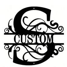 1 Fine Metal Art Logo - Personalized Last Name Logo, Name Design, Home Decoration With Custom Initials Thumbnail, Classic Style, Wall-Mounted Wall Art Decoration For Theme Parties, Perfect Heartfelt Gifts For Friends And Family