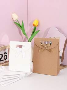 20pcs Customized Paper Bags, Personalized Packaging Bags, Handle Bags With Flip Cover & Closure, Bowknot Gift Packaging Bags, Gift Wrap Pouches,Multi-Functional,Durable,Ornamental,Reusable,Exquisite,Stylish,High-Quality,Colorful,Modern,Custom,Personalized,Unique,Ideal Gifts For Him,Ideal Gifts For Her,Boyfriend,Dad,Girlfriend,Mom,Family,Friends,Tea Room,Home,Garden,Office,For Anniversaries,For Valentine's Day,For Mother's Day,For Birthdays,For Father's Day,For Graduation,For Weddings,For Housewarming