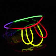 Set aros luminosos - Anillos de neón de colores que se iluminan, accesorios que brillan en la oscuridad para festivales, raves y eventos al aire libre