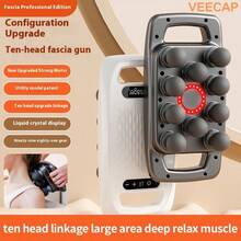 BESTRIVER New Ten Head Massage Gun High Frequency Vibration Muscle Relaxation Massager Professional Grade Household USB Charging Massage Gun - White - View 7