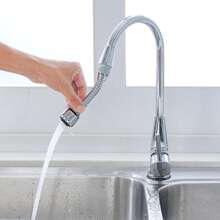 1 pezzo Prolunga per rubinetto d'acqua creativa a rotazione a 360°, modalità 2 in 1: prolunga e rotazione, beccuccio anti-schizzi, per risparmio idrico in cucina e prolunga rubinetto