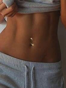 1PC 925 Sterling Silver Bead Belly Button Ring Belly Piercing Jewelry Short Bar Navel Ring Piercings Gift For Women