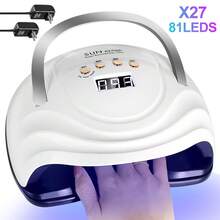 LIMEGIRL 全新大功率SUN X27 81LED UV LED美甲燈，四段計時記憶功能，適用於凝膠指甲油烤燙美甲 - 白色 - 查看 1