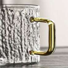 12/6/4/2件 150ml/小巧可爱耐热优雅玻璃杯、茶杯、浓缩咖啡杯、中国功夫茶杯、茶具，适用于家庭、派对、咖啡厅、婚礼、办公室、母亲节贴心礼物 - 樹皮紋 - 查看 7