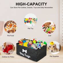 Felt Pet Toy Storage Basket, Pet Supplies Felt Storage Bin, Keep Your Home Neat & Tidy