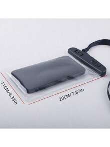 1pc Transparent Waterproof Phone Pouch, Suitable For Various Phones, Waterproof, Can Take Photos And Use Touch Screen - A - View 4