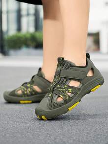 Sandalias deportivas para niños, sandalias de playa con punta cerrada y transpirables. Adecuadas para uso diario, deportes, ocio y caminar en la playa - Verde militar - Ver 4