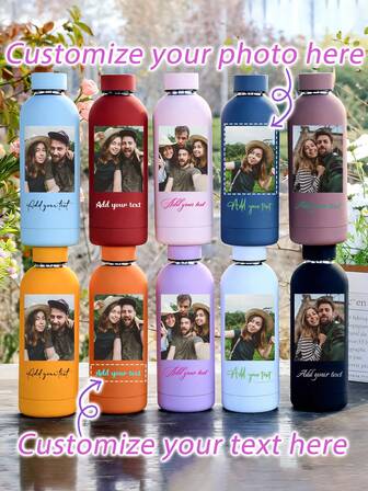 1pc, Personalized Custom Photo Text Tumbler, 17oz Vacation Travel Mug - Multicolor-Multifont, Beach Glass, Stainless Steel Mug,Multi-Functional, Ornamental,Reusable,Exquisite,Stylish,High-Quality,Colorful,Modern,Custom,Personalized,Unique,Ideal Gifts For Him,Ideal Gifts For Her,Boyfriend,Dad,Girlfriend,Mom,Family,Friends,Tea Room,Home,Garden,Office,For Anniversaries,For Valentine's Day,For Mother's Day,For Birthdays,For Father's Day,For Graduation,For Weddings,For Housewarming,Brunch-Ready,Customized Cups,Warm Ambience,Chic Design