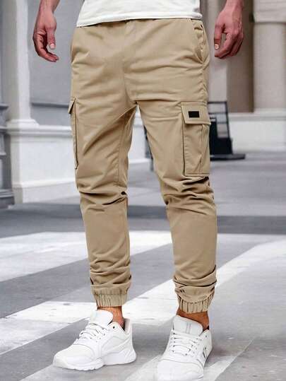 1pc Boys/Teens Casual Versatile Outdoor Sports Cargo Pants With Large Pockets