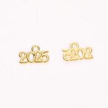 mengjiale 40pcs Retro Alloy Jewelry Accessories, Multicolor 2025 & 2026 Year Charms, Suitable For DIY Jewelry Making