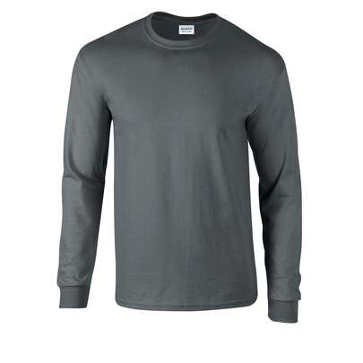 Gildan Unisex Adult Ultra Cotton LongSleeved TShirt (Charcoal)