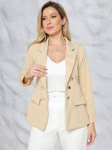 Women Blazers - Màu be - Xem 3