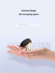 1pc Magnetic Car Phone Holder, Multipurpose Universal Car Mount - Gold - View 5