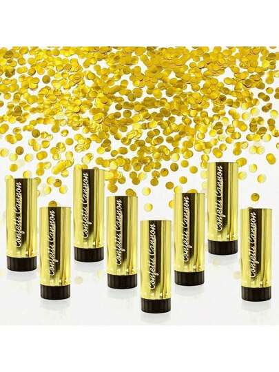 1pc/3pcs Confetti Poppers, Multicolor Paper Confetti Cannon Popper, Party Decoration & Gift For Wedding, Birthday, Graduation, Anniversary, New Yearv