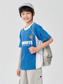 Balabala Kids' T-Shirt, 2025 Summer Quick-Dry Top - Blue Tint - View 2