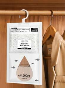 2/4/8/50pcs Hanging Wardrobe Moisture-Proof Bag, Dehumidifier Cabinet. Hanging Dehumidifier Cabinet With Water Collection Bag. Suitable For Wardrobes, Bookcases, Bedrooms, And Bathrooms