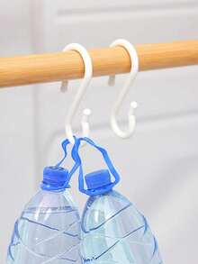 1/4/8/16件多功能S型挂钩厨房衣柜多功能挂钩简易包包毛巾挂架塑料S型挂钩家用多功能收纳架轻便小巧便携 - 彩色 - 查看 5