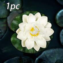 6 Pezzi Fiori Galleggianti A Loto E Ninfea A Led Impermeabili Per Decorazione Piscina, Lampada Notturna A Colori Cambiante, Può Essere Usato Per La Decorazione Di Desideri, Fiumi O Piscine