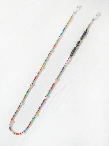 1pc Colorful Beaded "LOVE" Letter Eyeglasses Chain, Eyeglasses Accessories, Women Eyeglasses Strap - Color - View 2
