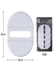 4pcs Car Door Lock Protector Covers, Carbon Fiber Car Door Handle Protectors, Scratch Guard Covers, Durable Synthetic Rubber, Oil-Rubbed Finish For Most Car Handles VW Nissan Chevrolet BMW Audi, Universal Car Door Accessory Protection Sleeve