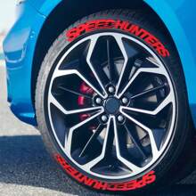 8pcs Set Letter Tire Decals, PVC Soft Rubber Tire Stickers, Personalized 3D Tire Decals, Fit For All Vehicles, Sports Car Decoration