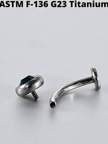 1 件装钛锆石内螺纹浮动肚脐环时尚扁平蛋白石肚脐环穿孔首饰男女皆宜