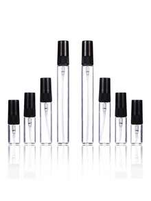 Refillable Black Transparent Perfume Spray Bottle, Fine Mist, Mini Perfume Refillable Spray Bottle, Cosmetic Essence Water Storage Container, Perfume Bottling, Perfume Spray Pump Box, Mini Pocket Perfume Spray, Refillable Perfume Dispenser Transfer Tool (2ml/3ml/5ml/10ml), Travel Essential, Perfume Essence - Black and White - View 3
