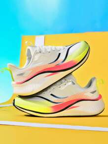 Scarpe casual da running da uomo in maglia leggera con assorbimento degli urti e suola in carbonio, traspiranti e di taglia oversize
