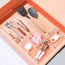 [8/4/1pc] Cutlery Organizer, Food Storage Box, Cabinet Silverware Utensil Basket, Multipurpose Kitchen Organizer For Knives Forks Beaters Pans Spoons, Spice Rack, Combination Storage Set, Utilize Cabinet Space, Cutlery Storage, Home Decor, Kitchen Apartment Accessories