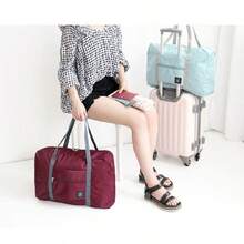 Functional Folding Travel Bag, Portable Luggage Suitcase, Large Capacity Storage Bag, Nylon Fabric Suffle Women Bags - View 1