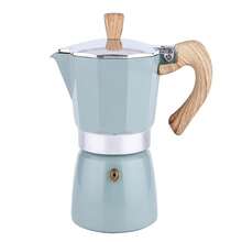 150ml/300ml八角木柄摩卡壶，便携式意式浓缩咖啡机，炉灶咖啡机工具，易于清洁，适合返校使用