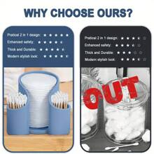 1 pièce Boîte de rangement pour tampons démaquillants, boîte de stockage pour nuancier, distributeur pour soie dentaire, organisateur de rangement pour fournitures de salle de bain, organisateur de maquillage pour tables de maquillage, accessoires de salle de bain essentiels, décoration de salle de bain, retour à l'école