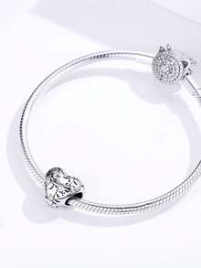 WOSTU 1pc 925 Sterling Silver Mother's Day Vintage Vines Pendant Bead Retro Heart Charm Fit DIY Original Bracelets And Necklaces For Women Fine Jewelry Accessories Mother's Day Gift - SCC1323 - View 4