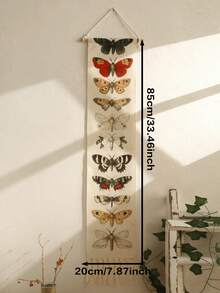 1 Tấm thảm treo tường hình bướm cổ điển có tua rua – Biểu ngữ in mẫu bướm đêm cho đồ trang trí nhà theo phong cách Boho, nghệ thuật treo tường chủ đề thiên nhiên cho phòng ngủ, phòng khách, phòng học - Bươm bướm - Xem 12