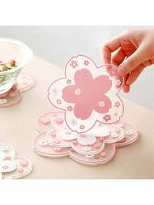 1 pieza Posavasos de silicona con forma de flor, disponible en múltiples tamaños, almohadilla aislante para proteger las mesas de quemaduras, de vuelta a la escuela
