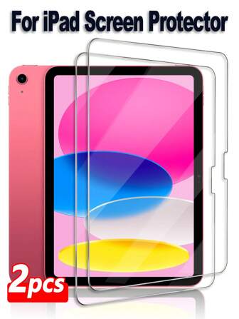 ZYONS 2pcs Compatible With IPad HD Tablet Screen Protector, Tempered Glass, Compatible With IPad (2025)/Apple IPad 11th Gen/IPad (11th Generation)/IPad Compatible Face ID And Apple Pencil, Anti-Scratch, HD Clear, Anti-Fingerprint, Easy Install, Explosion-Proof, Bubble Free Gift For Birthday, Family, Friends Pad Screen Protector, Pad Accessories Waterproof Shockproof Anti-Fall Full Cover