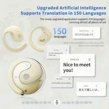 AI Smart Translation Headphones, Support 144 Languages, Long Battery Life, Real Copper Ring Composite Film, Deep Bass, Music Player Control, Wireless Connection, Suitable For All Smartphones, Suitable For Business And Travel - Type-C Charging Rechargeable Lithium Polymer Battery 160mAh