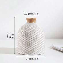 Set de 8 botellas de cerámica vintage con relieve para aceites esenciales, decoración de sobremesa para la sala de estar, entrada y mesita de noche