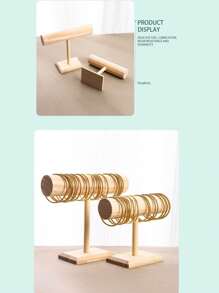 1 pièce Support de présentation en bois pour bracelet/jonc/montre, présentoir à bijoux. Organisateur de rangement d'été, cadeau de retour à l'école