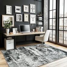 Area Rugs, Modern Abstract Washable Rug For Living Room, Stain Resistant Non-Shedding Distressed Area Rug With Non Slip Backing For Bedroom - Đen và trắng - Xem 5