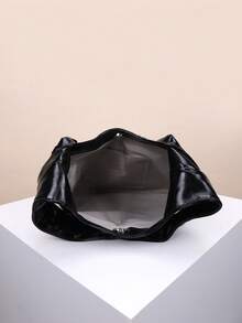 1pc Fashion Women Studded Underarm Bag, Leather Shoulder Bag, Casual Everyday Bag Suitable For Daily Use - Travel, Work, Shopping, School, Date, Gift For Women, Business Commute, Office - Black - View 9