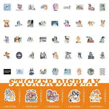 Bluey 103pcs/Set Cute Bluey Stickers, Water Cup Stickers, Notebook Stickers, DIY Handmade Stickers,Stickers For Boys,Notebook Anime,Scrapbook>Stickers