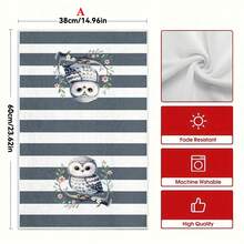 1/2 khăn lau tay Gray Owl, khăn lau bát đĩa bằng polyester mềm mại và thấm hút có thể giặt bằng máy, hoàn hảo để trang trí nhà bếp, nấu ăn, nướng bánh, trang trí ngày lễ và đồ dùng phòng tắm, trang trí bàn, đồ dùng nhà bếp, trang trí nhà cửa, quà tặng tân gia phòng tắm nhà mới, khăn lau bếp - Nhiều màu - Xem 14